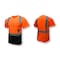 Radians Short Sleeve Hi-Vis Black Bottom Shirt, Type R Class 2, Type R Class 2, Birdseye Mesh, 5X ST11B-2POS-5X - alternate 3